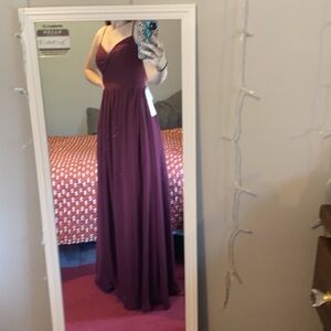 Azazie Wine color bridesmaid Dress